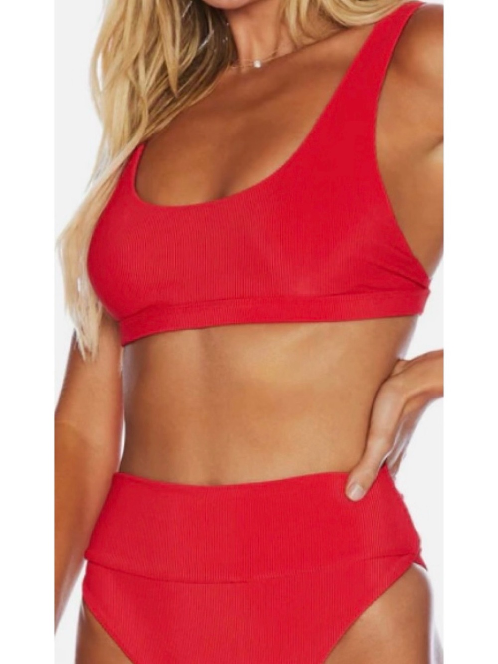 Beach Riot Red Peyton bikini top